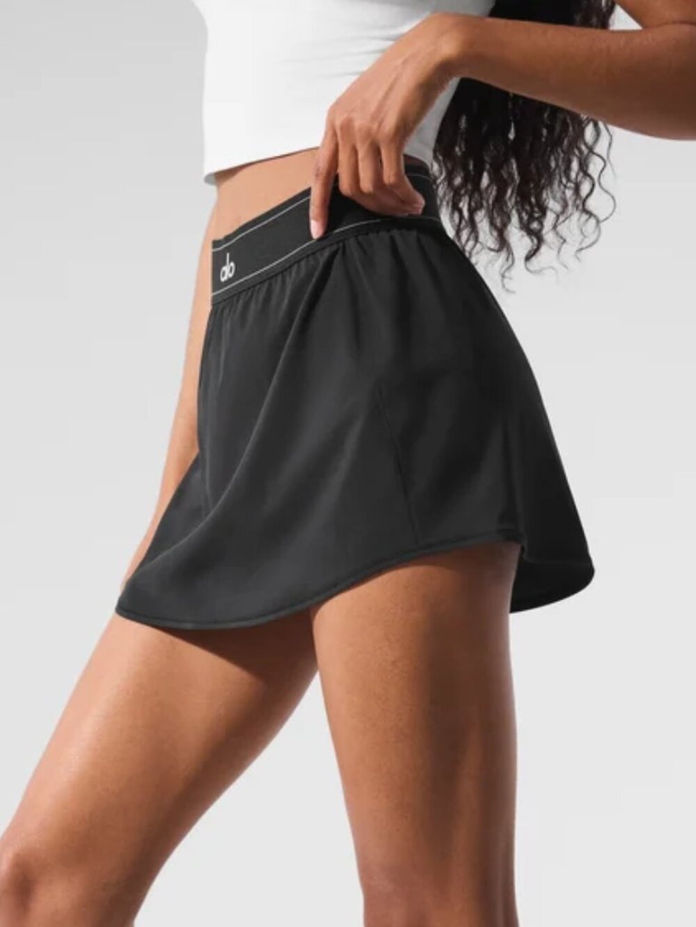 🎭NWT ALO Yoga🌼Black Match Point Tennis Skirt Athletic Fit - Picture 9 of 9